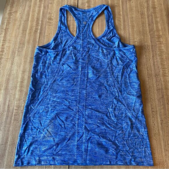 LULULEMON Swiftly Tech Tank Top Racerback Heathered Lakeside Blue - Picture 4 of 6